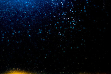 Glittering stars of blur blue  bokeh