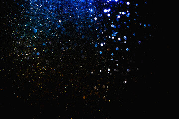 Glittering stars of blur blue  bokeh