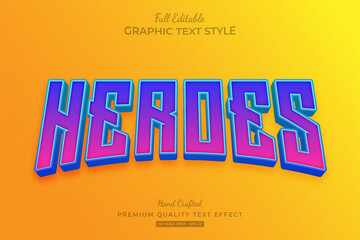 Heroes Movie Gradient Editable Text Effect Font Style