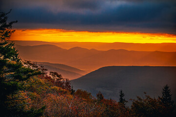 sunrise over the mountains