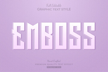Embossed Purple Editable Text Effect Font Style