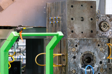 Injection molding machines in plastics industry, in the technical department