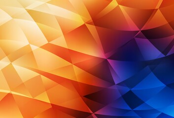 Obraz premium Light Blue, Yellow vector shining triangular background.