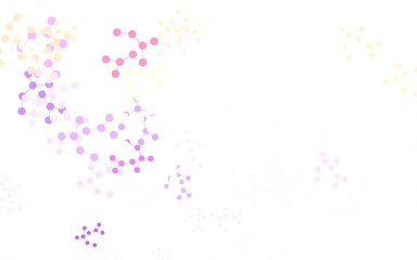 Light Pink, Yellow vector backdrop with artificial intelligence data.