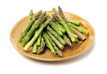 Asparagus on a white background