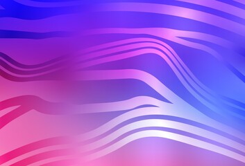 Light Pink, Blue vector background with wry lines.