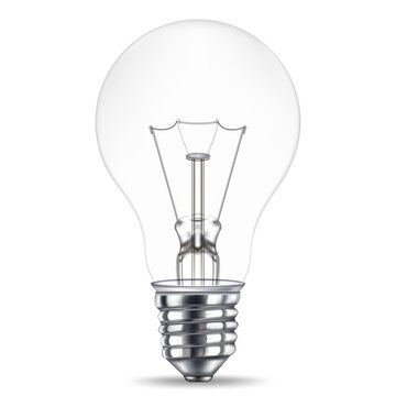 realistic bulb isolated on white background. vector illustration..