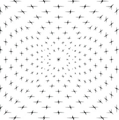 Geometric vector pattern with triangular elements. Seamless abstract ornament for wallpapers and backgrounds. Black and white colors.
