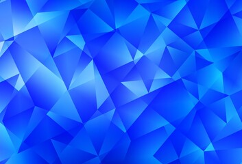 Light BLUE vector abstract polygonal template.