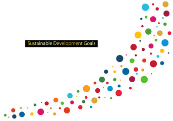 SDGs RGB指定色（スウォッチ付）ドットライン - obrazy, fototapety, plakaty