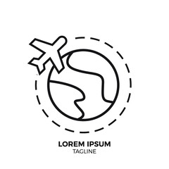 Aircraft world vector icon. Eps10 vector illustration.