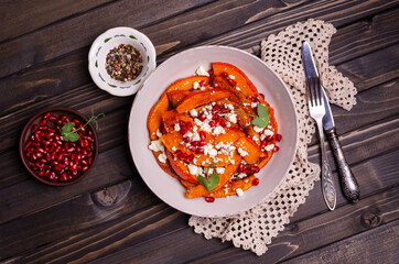 Fried pumpkin slices