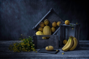 still life with fruits