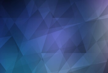 Dark Pink, Blue vector polygon abstract layout.