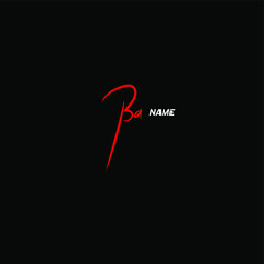 Ba Initial Handwriting or Handwritten Logo for Identity. Logo with Signature and Hand Drawn Style.