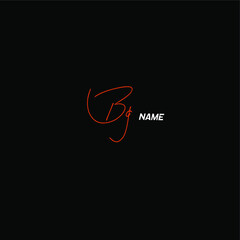 Bg Initial Handwriting or Handwritten Logo for Identity. Logo with Signature and Hand Drawn Style.
