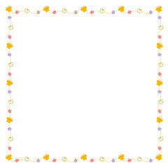 蝶々　フレーム　正方形