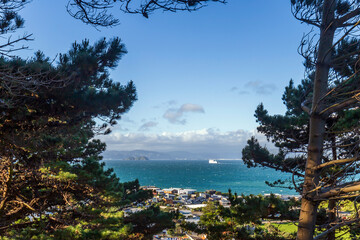 View of Wellington landscape from Fort Dorset in New Zealand