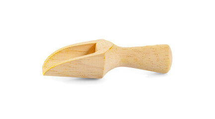Wooden scoop an isolated on white background