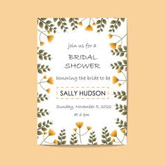 wedding or bridal shower invitation template