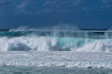 Fototapeta na wymiar North Shore Big Wave Oahu Hawaii