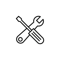 Help and support icon. Simple line style for web template and app. Call center, assist, service, contact, phone, computer, info, vector illustration design on white background. EPS 10