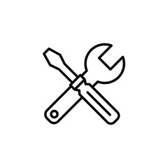 Help and support icon. Simple line style for web template and app. Call center, assist, service, contact, phone, computer, info, vector illustration design on white background. EPS 10