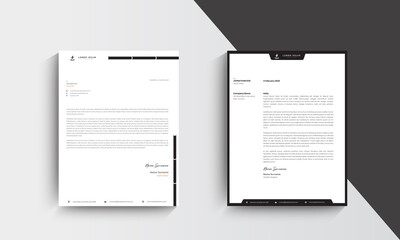 minimalist Modern letterhead Template Design. vector