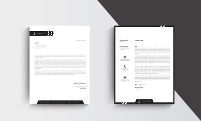 minimalist Modern letterhead Template Design. vector