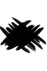 Obraz premium Black cross watercolor brush or stripes on white background