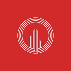 Vector illustration of a logo design forming letters and symbols