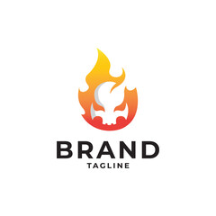 Fire Skull Logo design