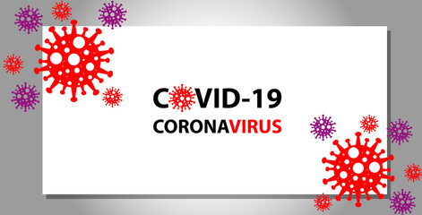 Coronavirus disease COVID-19 infection medical with typography and copy space. New official name for Coronavirus disease named COVID-19, pandemic risk background vector illustration