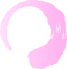 雛祭り用のピンクの墨で描いた丸