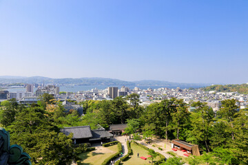 Fototapeta na wymiar 松江城 天守閣からの眺め