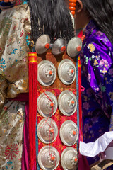 Fototapeta premium Shaman festival at Siheji Temple, China Tibetan plateau