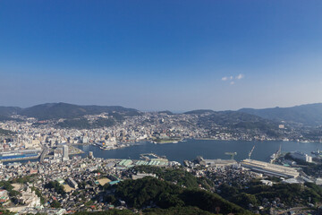 Obraz premium 稲佐山展望台からの長崎市街地眺望