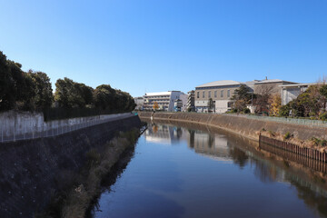 Fototapeta premium 境川（神奈川県藤沢市）