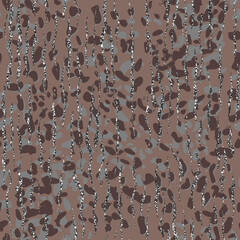 Animal print decorative vintage style glow glitter seamless pattern  © onanana