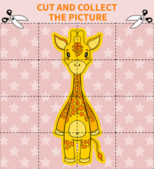 Children board animal game puzzle for preschoolers and primary school students worksheets.Page read and match for kids educational book