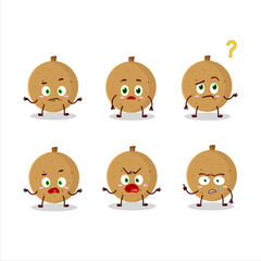 Cartoon character of longan with what expression
