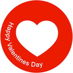 バレンタイン　ハートのロゴ　マーク　アイコン　2月　チョコレート　ハート　赤