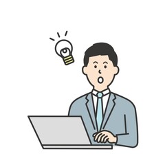 ノートパソコンを操作する人