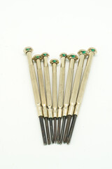 Precision screwdriver isolated on a white background.