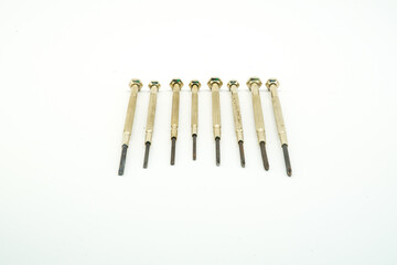 Precision screwdriver isolated on a white background.