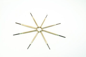 Precision screwdriver isolated on a white background.