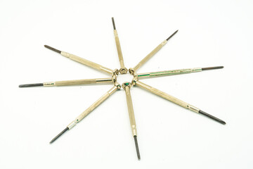 Precision screwdriver isolated on a white background.