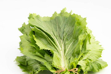 Sarson Leaves Saag Of Brown Or Chinese Black Mustard Rai Raya Or Raai Also Known As Brassica Juncea...