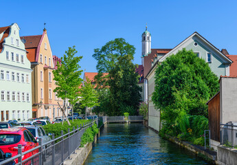 Einer der Augsburger Kanäle - Schwalllech, Teil des Wassermanagementsystems