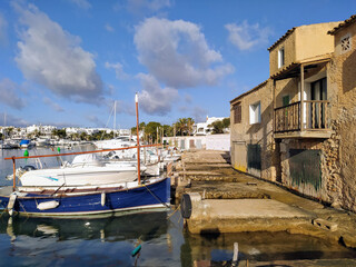 old area of the small port in Cala d'Or. Majorca. Balearic Islands. Spain